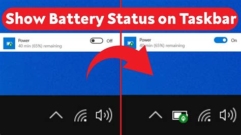 How To Show Battery Status On Taskbar In Windows 10 Youtube