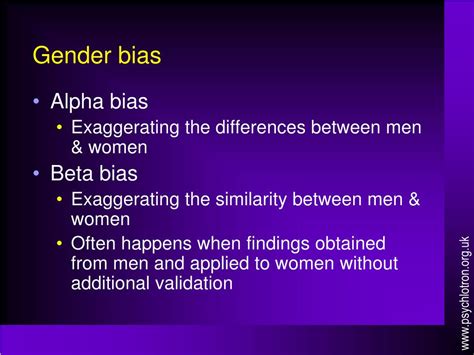 Ppt Gender Bias In Psychology Powerpoint Presentation Free Download