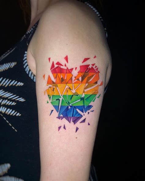 108 Colorful And Creative Pride Tattoos Rainbow Tattoos Pride Rainbow Heart Tattoo Gay Pride