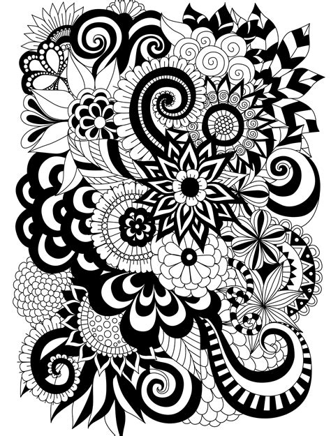 15 Crazy Busy Coloring Pages For Adults Kifestőkönyv Doodle Art Papír