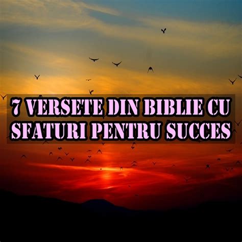 7 Versete Din Biblie Cu Sfaturi Pentru Succes Calea Ingusta