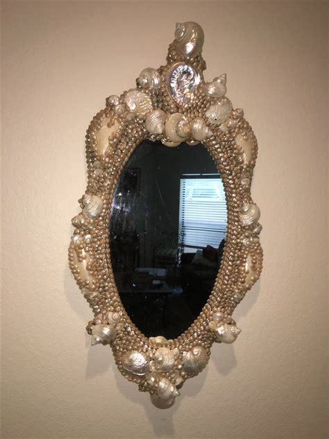 Pin By Bonnie Hickman On My Shell Work Oval Mirror Sea Shells