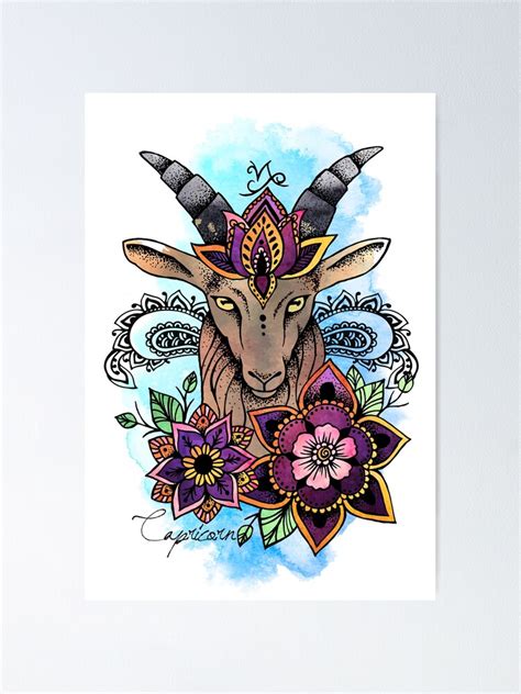Capricorn Sea Goat Poster For Sale By Meghanmarie Redbubble