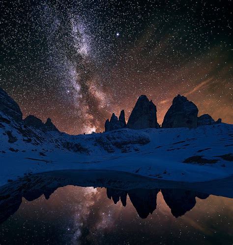 Dolomites Milky Way Sky Night Photography