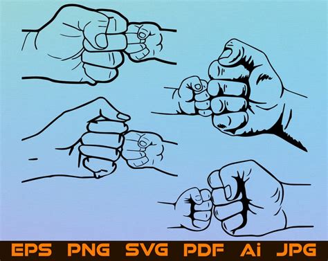 Svg Fist Bump Svg First Bump Svg Adult Baby Fistbump Svg Father And Son