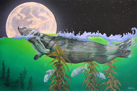 Environmental Artist Apollo Artwork Moonlight Swim Monterey Bay