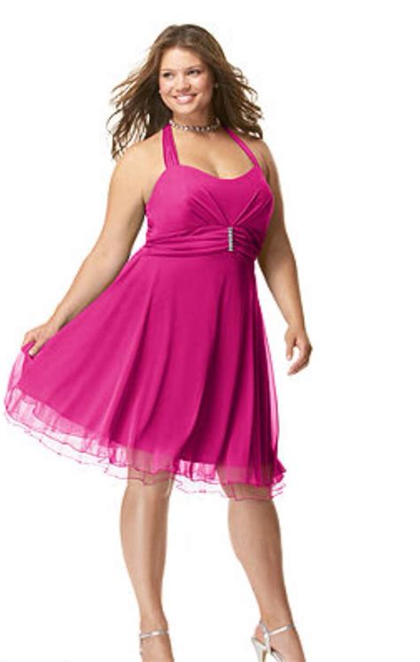 Hot Pink With Rhinestone Pin Beautiful Dresses Sping Fashion Plus Size Dresses