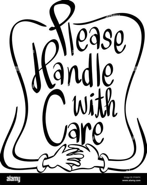 Word Expression For Please Handle With Care Illustration Stock Vector