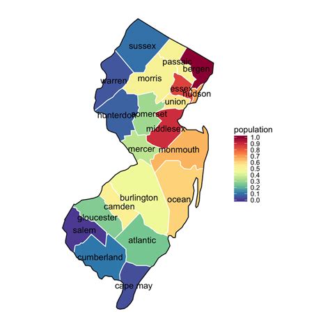 Statistics Of Nj Counties 43 A Population Of Nj Counties 2020 B