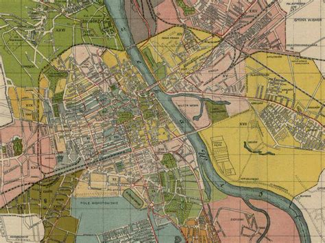 Plan Miasta Warszawy Z 1920r Nakładka Na Współczesne Mapy
