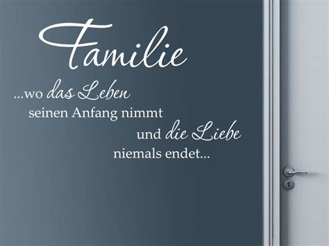 Lebensweisheiten … das sind diese kurze regeln, zitate und sprüche, die weisheit auf den punkt bringen. Wandtattoo Wo das Leben... Familienspruch | WANDTATTOO.DE