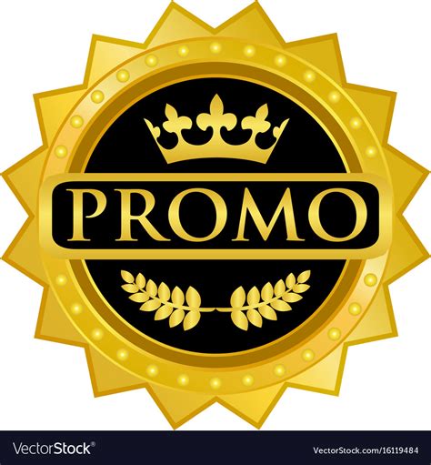 Promo Gold Icon Royalty Free Vector Image Vectorstock