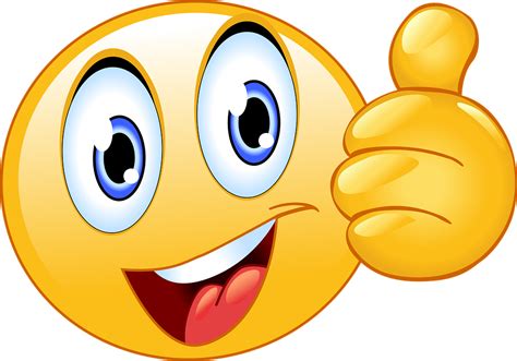 Thumbs Up Visage Souriant Emoji Images Vectorielles Gratuites Sur Pixabay