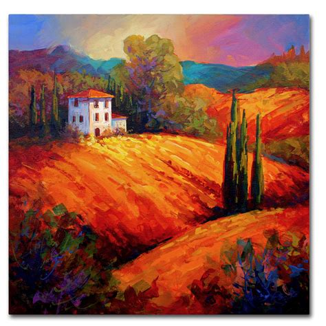 Trademark Art Marion Rose Tuscan Villa Evening By Marion Rose