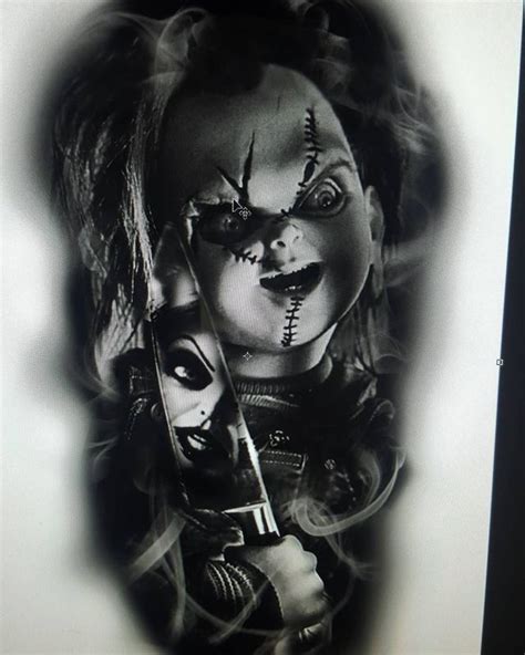 Chicky In 2021 Scary Tattoos Horror Tattoo Chucky Tattoo