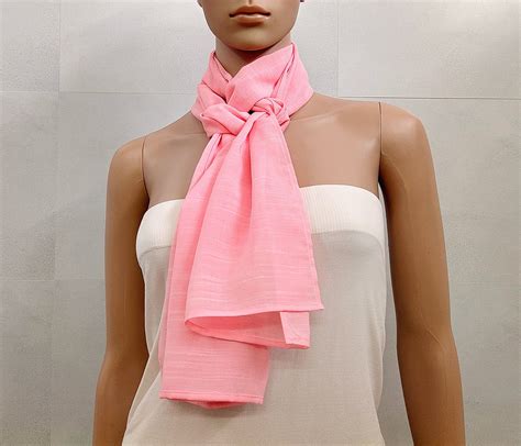 Pink Scarf Women Plain Scarves For Women Summer Scarf Fashion Etsy