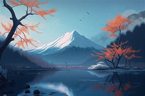 Papel De Parede Obra De Arte Arte Digital Natureza Montanhas