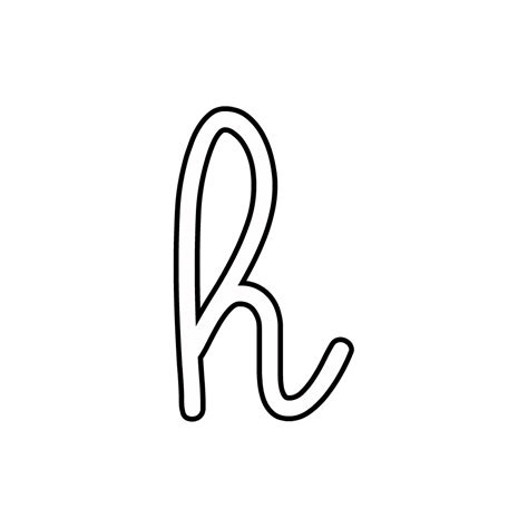 Letters And Numbers Letter H Lowercase Cursive