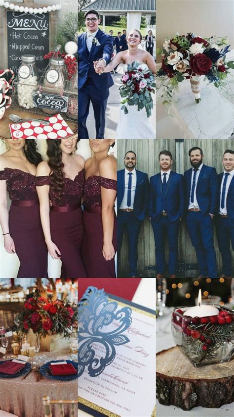 Navy Blue And Burgundy Wedding Theme Tanisha Ochoa