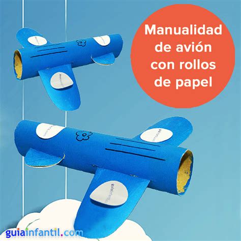 Como hacer un avion con papel resiclando. Manualidad de avión con rollos de papel higiénico, un ...