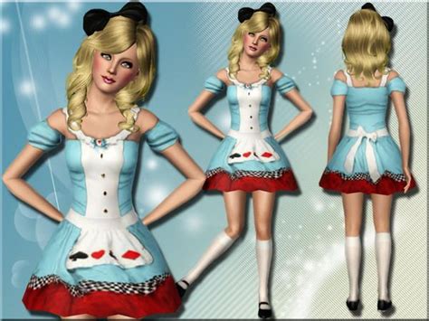 Nias Alice In Wonderland Sims 4 Dresses Sims 4 Clothing Alice In