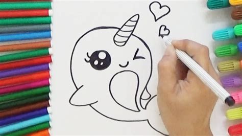 How To Draw A Cute Unicorn Emoji How To Draw A Kawaii Unicorn Step 5