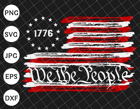 We The People 1776 Svg Distressed American Flag Svg 4th Of Etsy Canada