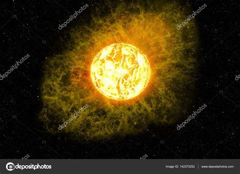 The Main Source Of Energy On Earth The Sun The Red Giant — Stock