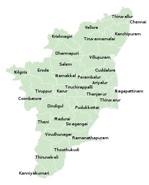 It is the eleventh largest state in the country covering 130,058 square kilometres. List of districts in Tamil Nadu - Wikipedia
