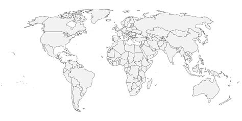 Blank World Map Countries Map Of Rose Bowl