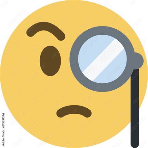 Vecteur Stock Top Quality Emoticon Intelligent Emoji Smug Emoticon