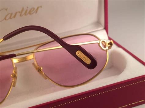 Cartier Santos Romance Rose Pink Lenses 58mm Drake 18k Gold Sunglasses At 1stdibs Rose Gold