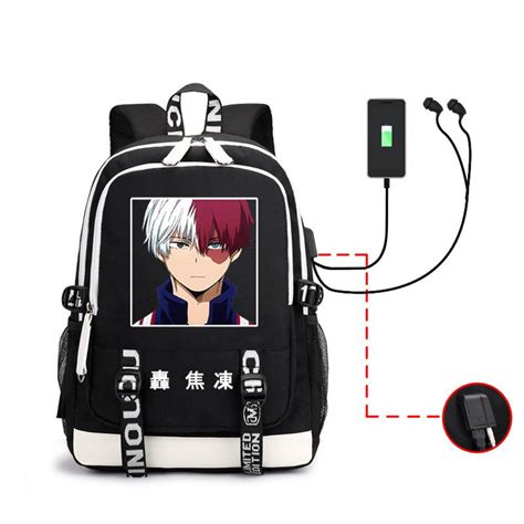 Shoto Todoroki Backpack Mha Cosplay My Hero Academia Anime Bags