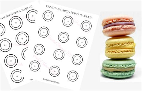 Free Printable Macaron Template And Piping Outline Pdf Bridal