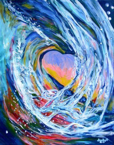The Heart Of A Wave Is A 5fth X 4ftw Acrylic On Canvas Painting