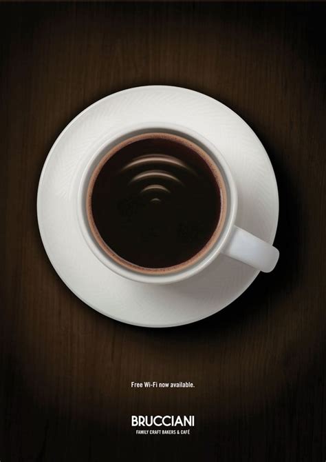 Maybe you would like to learn more about one of these? Brucciani - Free WiFi | Creative advertising, Print ads, Print advertising