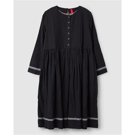 Dress 55825 Sabina Black Linen Boho Chic Clothing