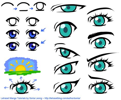 Next, draw lines to mark the top and bottom of the eye. Drawing Manga Eyes - Basics by sonialeong on DeviantArt