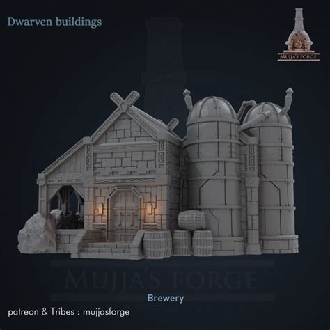 3d Printable Dwarf Brewery By Mujjas Forge