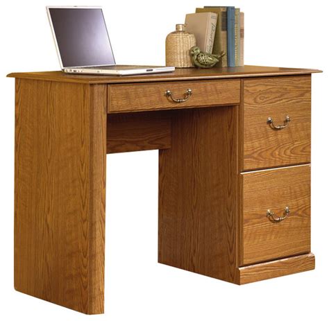 Sauder Orchard Hills Small Wood Computer Desk In Carolina Oak Finish