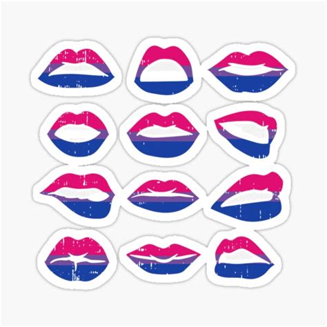 Bisexual Pride Lips Mouth Bi Flag Bisexuality Lgbtq Sticker For Sale By Wentstore Redbubble