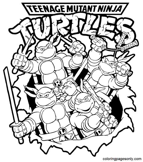Teenage Mutant Ninja Turtles Coloring Pages Printable At Getcolorings