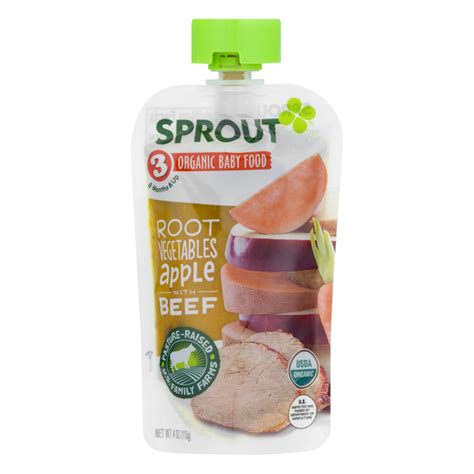 Recipes feature complex combinations, larger portions, and thicker textures for babies adjusting to new tastes. Save on Sprout Stage 3 Baby Food Root Vegetables Apple ...