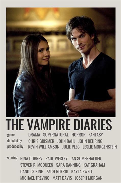 Minimalist Polaroid Poster Vampire Diaries Poster Vampire Diaries