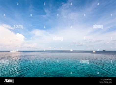 Background Blue Sky And Cloud In Summer Over Andaman Sea At Honeymoon