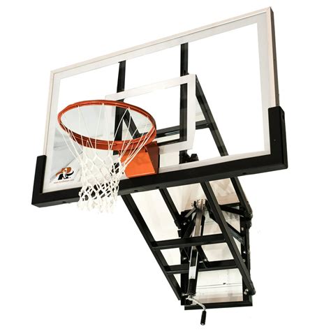 Ryval Hoops Wm60 Wall Mounted Basketball Hoop System With 60 Inch Tempered Glass Backboard And