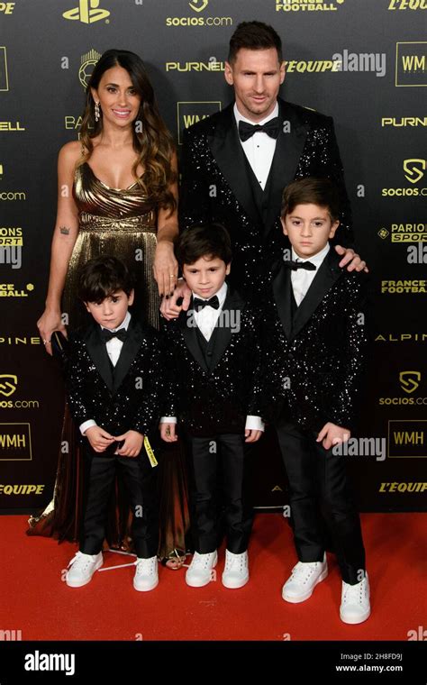 Lionel Messi His Wife Antonella Roccuzzo And Their Kids Attend The