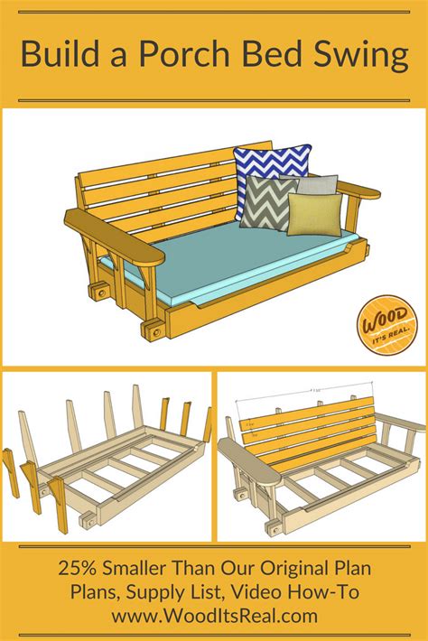 Build A Smaller Porch Bed Swing Plans And Video How To Wood Its Real