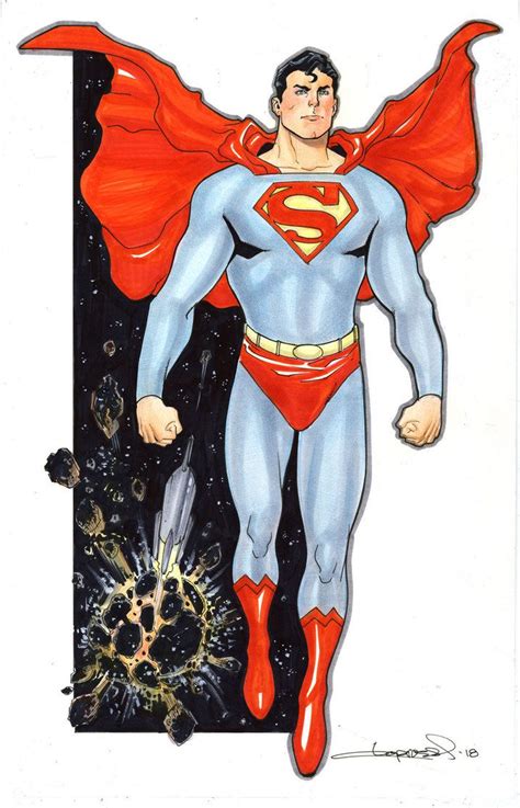 Superman By Aaron Lopresti Superman Art Dc Comics Art Superman Drawing