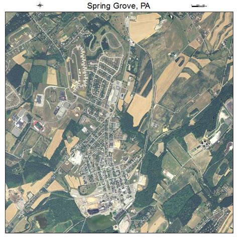 Aerial Photography Map Of Spring Grove Pa Pennsylvania